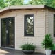 Power Chalet 10x14 Log Cabin Door Left