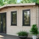 Power 12x16 Chalet Log Cabin Door Right