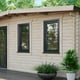Power 16x18 Chalet Log Cabin Door Right