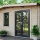 Power Chalet 16x18 Log Cabin Door Left