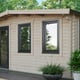 Power Chalet 18x18 Log Cabin Door Left