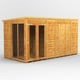 Power 12x6 Pent Summerhouse Combi 6ft Shed