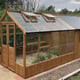 Swallow Raven 8x10 Greenhouse with 6ft Shed Oiled Finish
