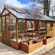 Swallow Raven 8x10 Greenhouse with 6ft Shed Oiled