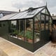 Swallow Raven 8x8 Greenhouse with 10ft Shed Olive
