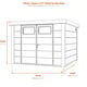 Telluria Classico 2121 Metal Garden Shed dimensions diagram
