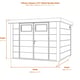 Telluria Classico 2721 Metal Garden Shed dimensions diagram