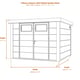 Telluria Classico 3024 Metal Garden Shed dimensions diagram