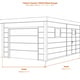 Telluria Classico 3663G Metal Garage dimensions diagram
