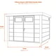 Telluria Classico 3930 Metal Garden Shed dimensions diagram