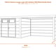 Telluria Classico Lounge Large with windows 3030 Metal Garden Room dimensions diagram
