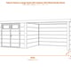 Telluria Classico Lounge Small with windows 2424 Metal Garden Room dimensions diagram