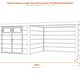 Telluria Classico Lounge Small with windows 2724 Metal Garden Room dimensions diagram