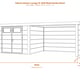 Telluria Classico Lounge XL 3030 Metal Garden Room dimensions diagram