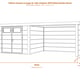 Telluria Classico Lounge XL with windows 3030 Metal Garden Room dimensions diagram