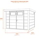 Telluria DUO 2721 Metal Garden Shed dimensions diagram
