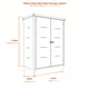 Telluria Giarmadio Metal Storage Cabinet dimensions diagram
