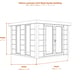 Telluria Luminato 2424 Metal Garden Building dimensions diagram