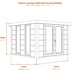 Telluria Luminato 3030 Metal Garden Building dimensions diagram
