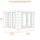 Telluria Luminato 5436 Metal Garden Building dimensions diagram