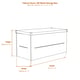 Telluria Nevio 180 Metal Storage Box dimensions diagram