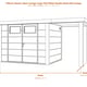 Telluria Classico Open Lounge Large 2424 Metal Garden Shed with Canopy dimensions diagram