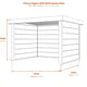 Telluria Singolo 4836 Metal Garden Shed dimensions diagram