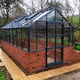 Elite 8ft Wide Dwarf Wall Greenhouse in Grey Powder Coating