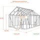 Elite Belmont 8x14 greenhouse dimensions diagram