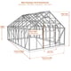 Elite Classique 12x14 greenhouse dimensions diagram