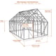 Elite Classique 12x4 greenhouse dimensions diagram