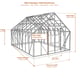 Elite Classique 12x6 greenhouse dimensions diagram