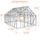 Elite Classique 12x8 greenhouse dimensions diagram