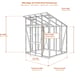 Elite Edge 4x12 pent roof greenhouse dimensions diagram