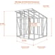 Elite Edge 4x14 pent roof greenhouse dimensions diagram