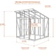 Elite Edge 4x16 pent roof greenhouse dimensions diagram