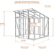 Elite Edge 4x18 pent roof greenhouse dimensions diagram