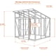 Elite Edge 4x20 pent roof greenhouse dimensions diagram