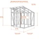 Elite Edge 6x14 pent roof greenhouse dimensions diagram