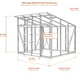 Elite Edge 8x20 pent roof greenhouse dimensions diagram