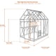 Elite High Eave 6x4 greenhouse dimensions diagram
