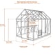 Elite High Eave 8x6 greenhouse dimensions diagram