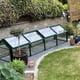 Elite Min E Lite Cold Frame in green with roof lids open