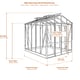 Elite Sanctuary 6x10 greenhouse dimensions diagram