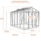 Elite Sanctuary 6x16 greenhouse dimensions diagram