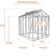 Elite Sanctuary 6x8 greenhouse dimensions diagram