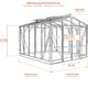 Elite Sanctuary 8x16 greenhouse dimensions diagram