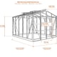 Elite Sanctuary 8x20 greenhouse dimensions diagram