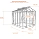 Elite Sanctuary 8x8 greenhouse dimensions diagram