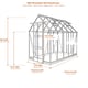 Elite Streamline 5x4 greenhouse dimensions diagram